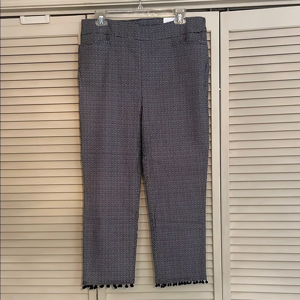 Chico's Black and White Cropped Pants